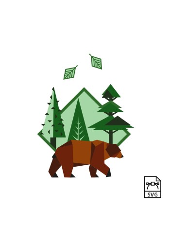 Brown bear - Vector graphics